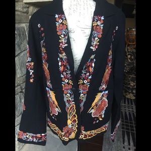 Maeve Ellen Embroidered Beaded jacket Anthropology